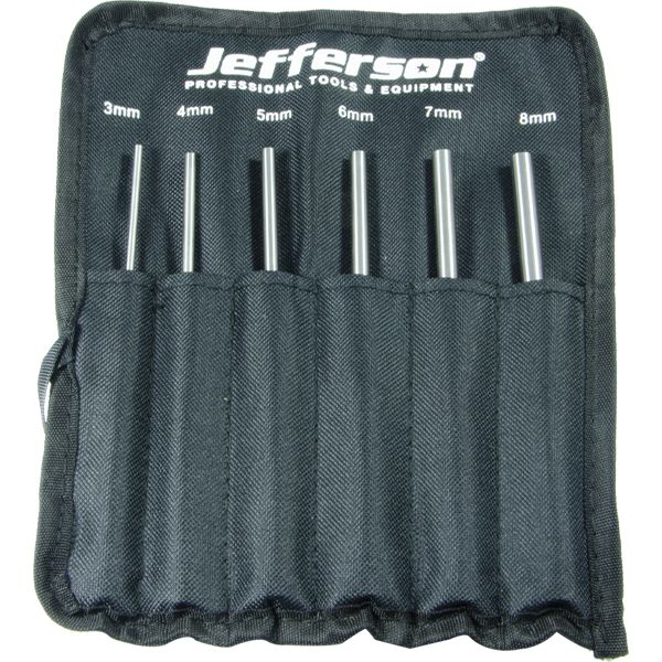 6 Piece Parallel Pin Punch Set Tools & Equipment from Jefferson Tools